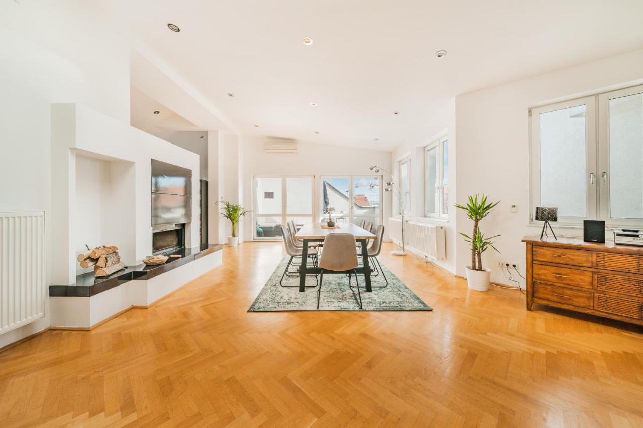 Penthouse apartment - Sauna - Terrasse - Kamin - AC Vienna Luaran gambar