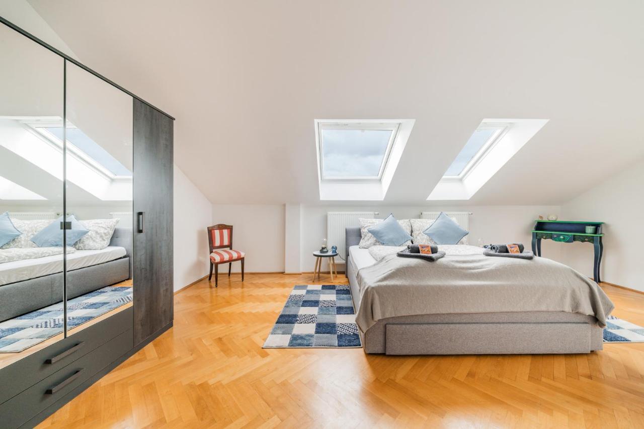Penthouse apartment - Sauna - Terrasse - Kamin - AC Vienna Luaran gambar