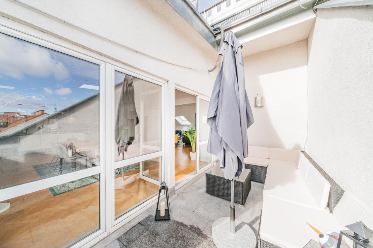 Penthouse apartment - Sauna - Terrasse - Kamin - AC Vienna Luaran gambar