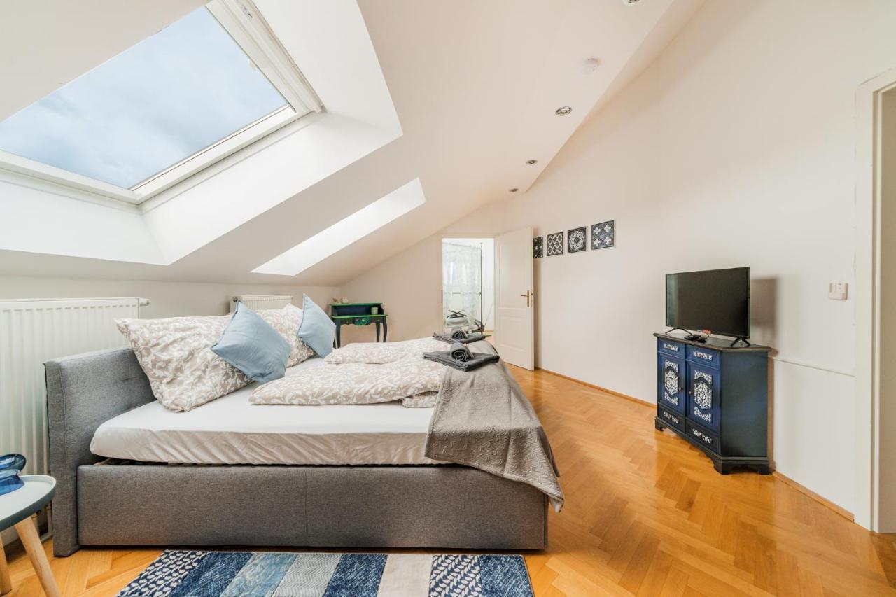 Penthouse apartment - Sauna - Terrasse - Kamin - AC Vienna Luaran gambar