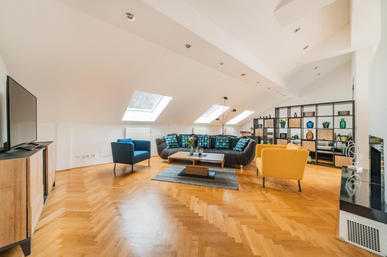 Penthouse apartment - Sauna - Terrasse - Kamin - AC Vienna Luaran gambar